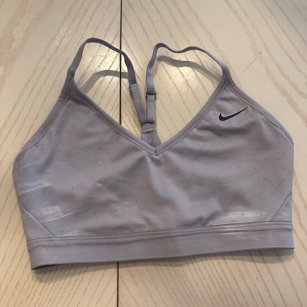 Nike dry fit sports bra gray/lavender